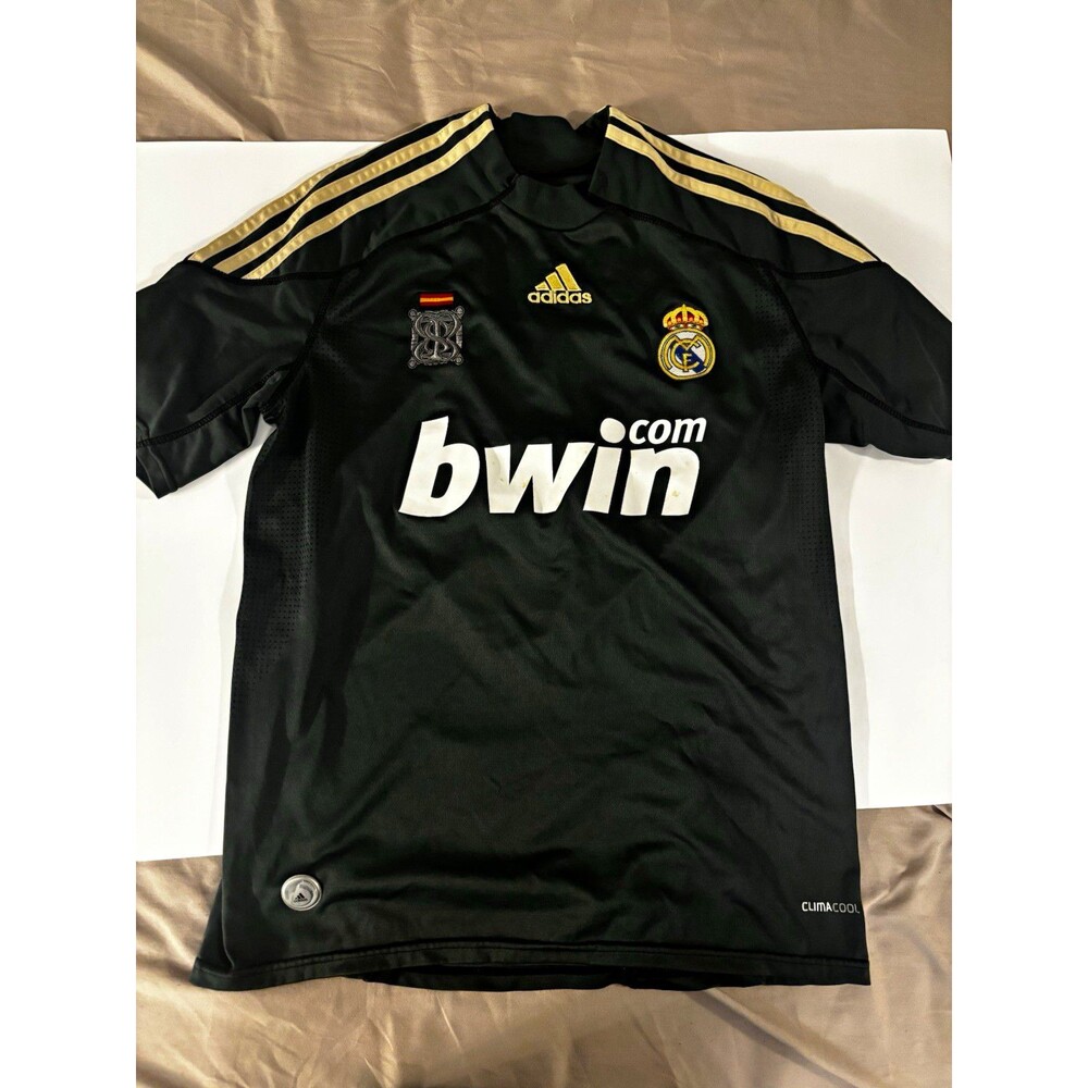 adidas Real Madrid Kaká #8 2009-10 Third Soccer Jersey Shirt Size S Gray Gold